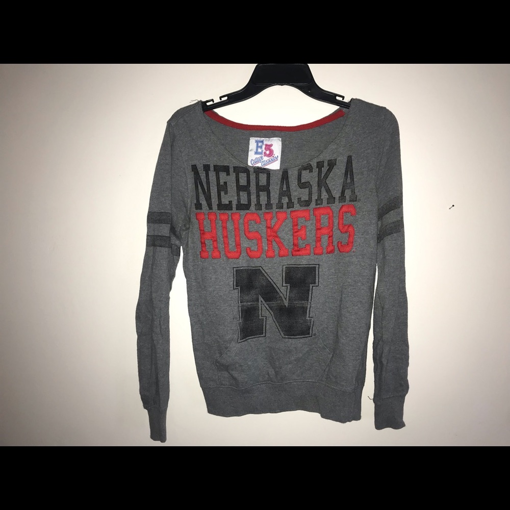 off the shoulder Nebraska sweater/shirt